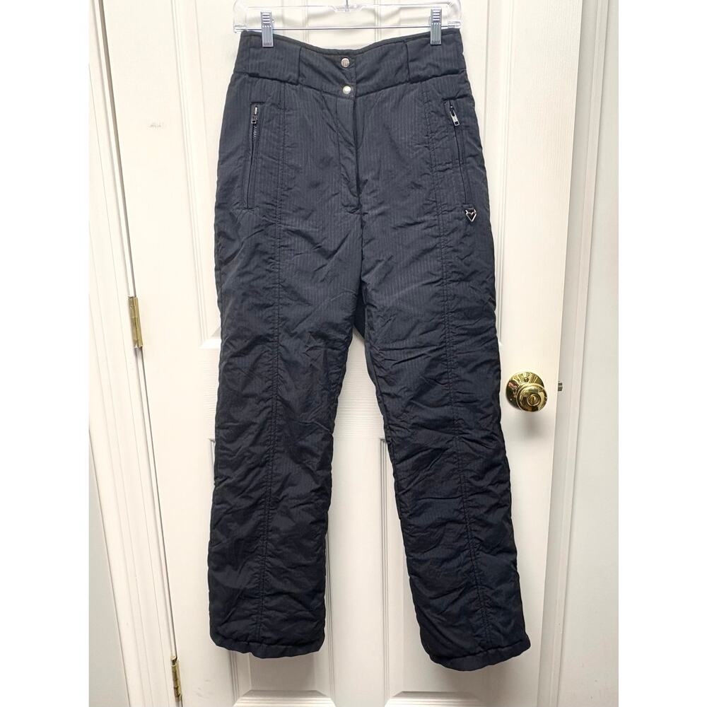 Obermyer Ski Pants  intake Black Insulated High Waist Womens 12 Zip Pockets READ